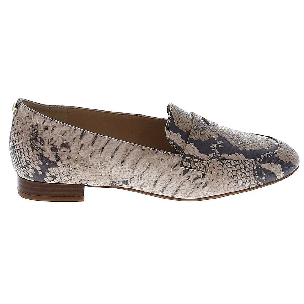 NEW Cole Haan Black and Tan leather snakeskin loafers, 7.5